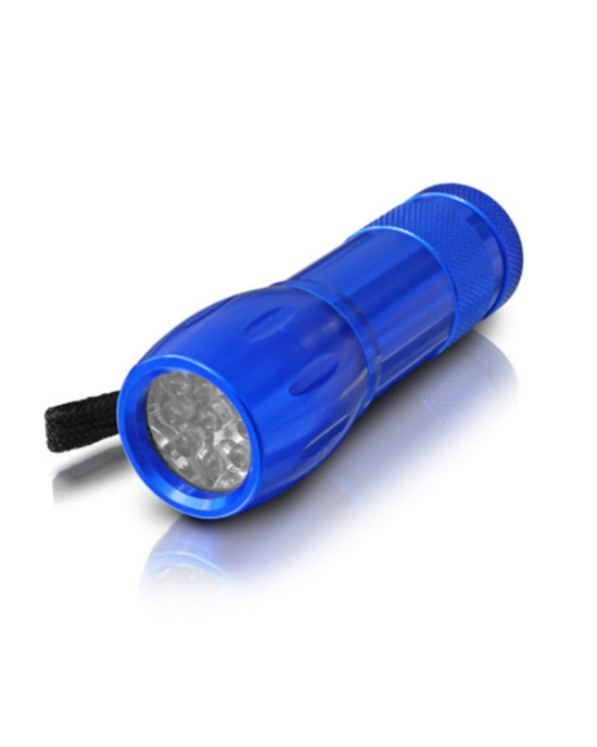 Erba kék alumínium LED zseblámpa 12 LED-es 25514