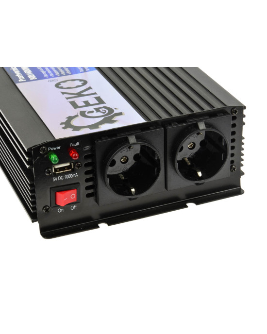 GEKO Feszültségátalakító inverter 12V/230V 800/1600 W PILL. G17006
