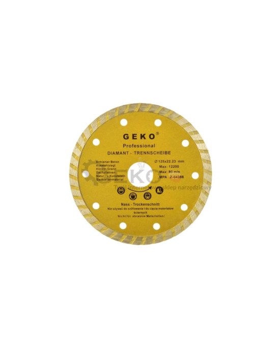 Geko Gyémánttárcsa turbo PROFI 125mm G00261