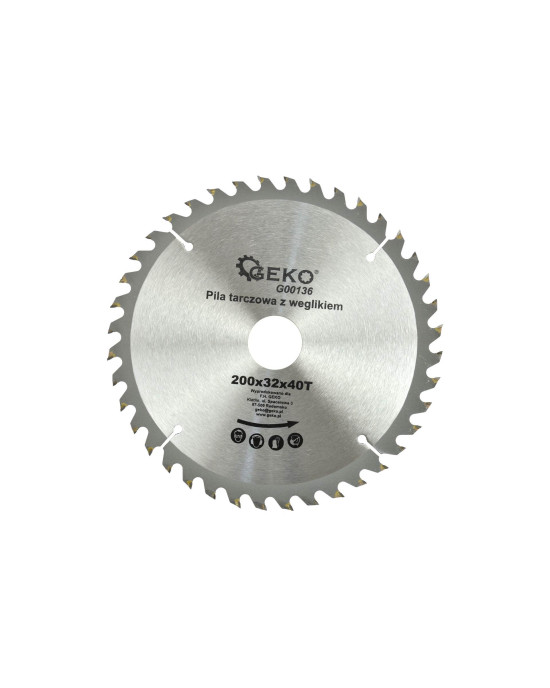 Geko körfűrészlap körfűrész tárcsa vídiás 200x32 mm 40 fog G00136