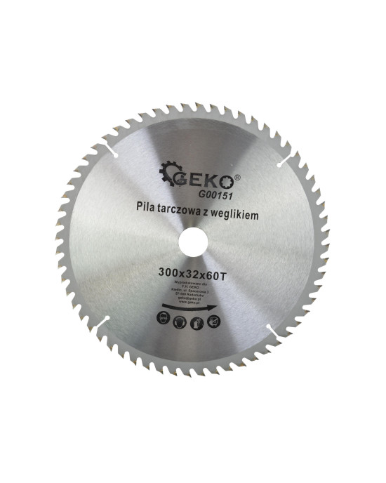 Geko körfűrészlap körfűrész tárcsa vídiás 300x32 mm 60 fog G00151