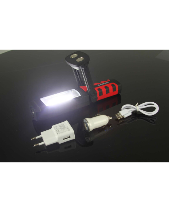 Mar-pol akkumulátoros LED lámpa munkalámpa szerelőlámpa zseblámpa 3W 2800mAh LI-ION M82730