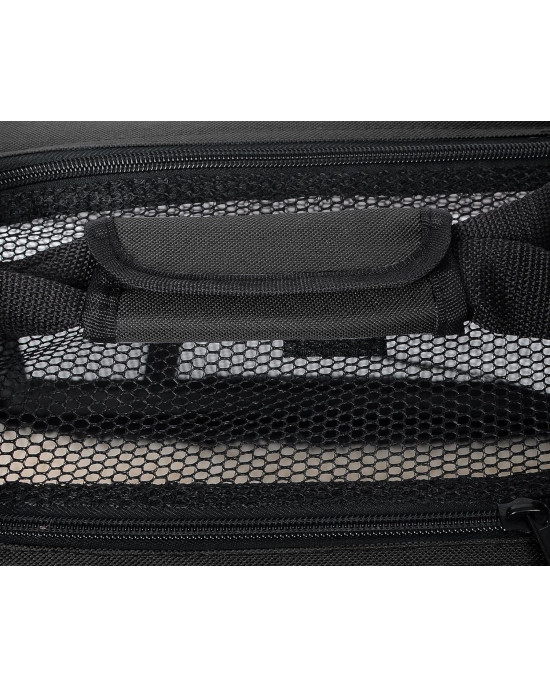 EUGAD kutyabox összecsukható kutyaszállító  fekete M (60x42x42cm) 0115HT