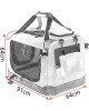EUGAD kutyabox összecsukható kutyaszállító fekete XXL (91,4x63,5x63,5cm) 0133HT