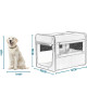 EUGAD kutyabox összecsukható kutyaszállító szürke L (74x56x49cm) 0339GL